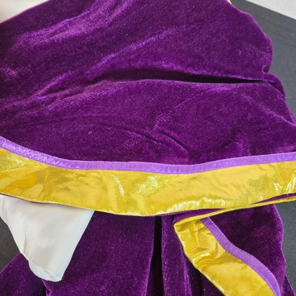 Cos Monde Cosplay Emperor Jacket Women's Large Purple Velvet Sash Epaulets - Picture 9 of 16